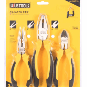 Juego Alicates 3 Piezas (Universal – Corte – Punta) Uyustools