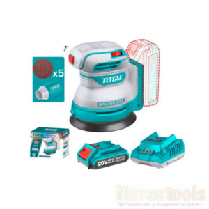 LIJADORA ORBITAL INALÁMBRICO 20V 125MM INDUSTRIAL SIN BATERIA SIN CARGADOR