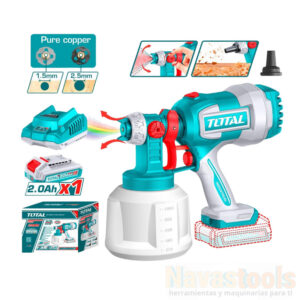 PISTOLA PINTAR INALAMBRICO 20V 800ML CON BAT + CAR