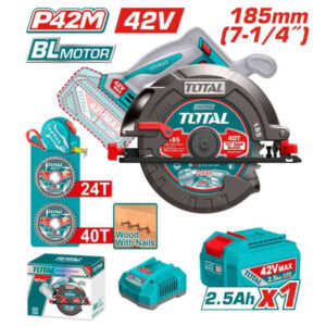 SIERRA CIRCULAR 7-1/4" 185MM INALAMBRICO 42V + CAR